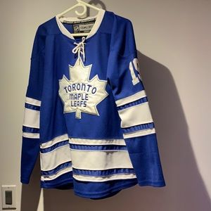 Maple Leafs Reebok Jersey with fighting strap